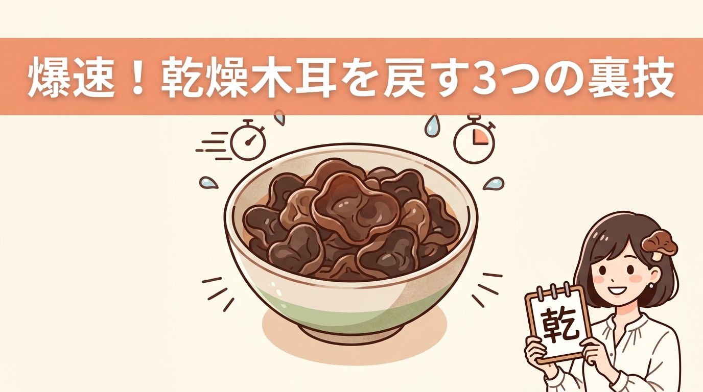 乾燥木耳を時短で戻す3つの裏技