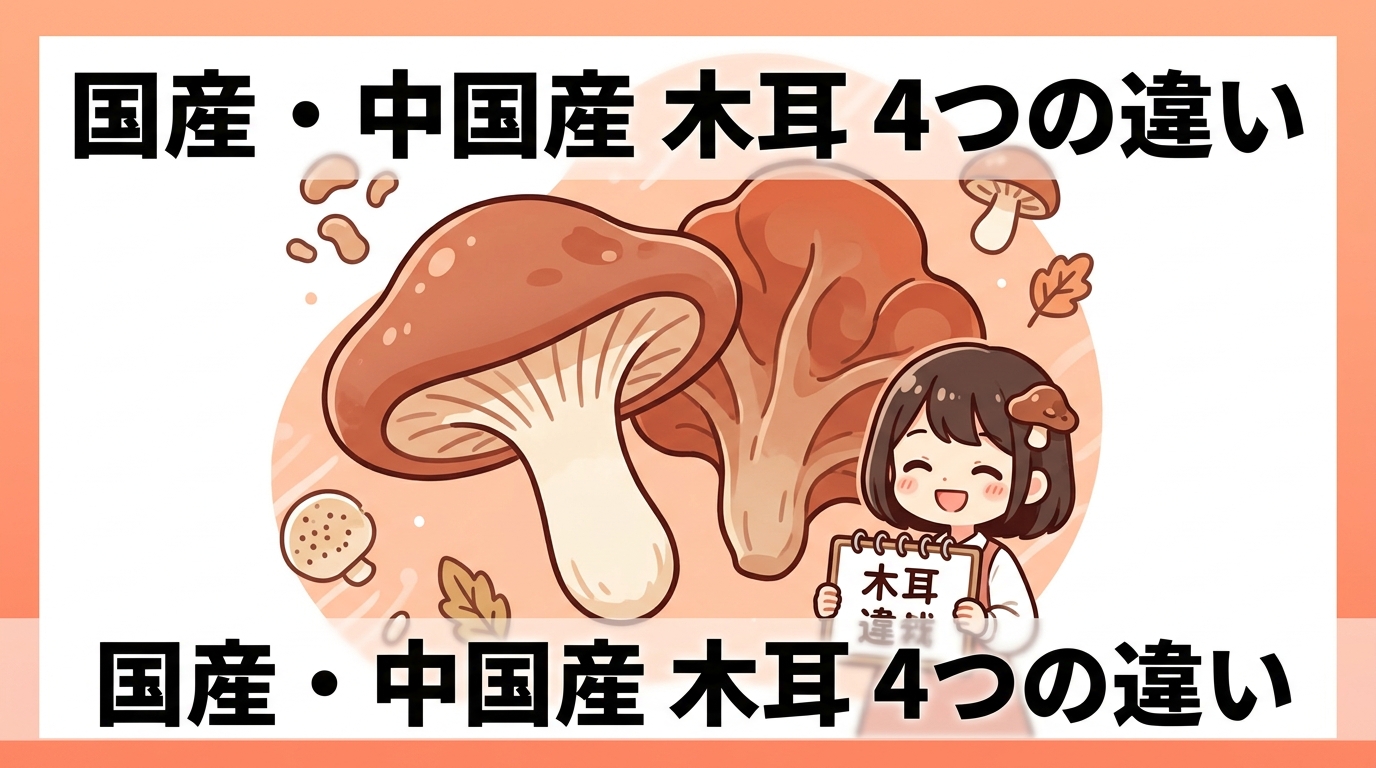 国産と中国産の木耳を比較する4つのポイント